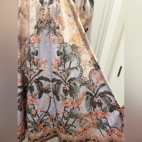 🔥NWT AU0 Zimmermann Wylie Off-The-Shoulder Midi-Dress - Picture 10 of 16